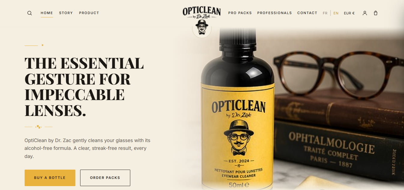 OptiClean · live store